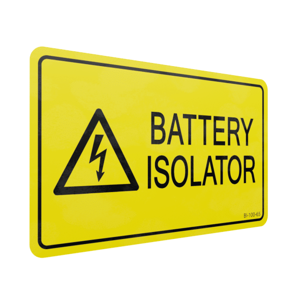 XCELR8® Battery Isolator Safety Sticker