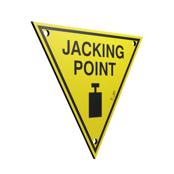 XCELR8® Jacking Point Engraved Label